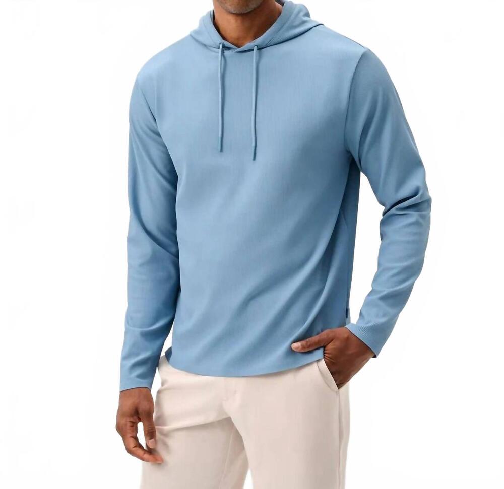 NEW JOHNNIE-O hoppin performance drawstring hoodie in carbon fiber